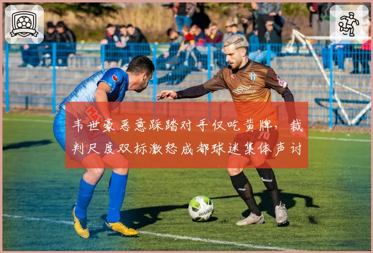 韦世豪恶意踩踏对手仅吃黄牌，裁判尺度双标激怒成都球迷集体声讨